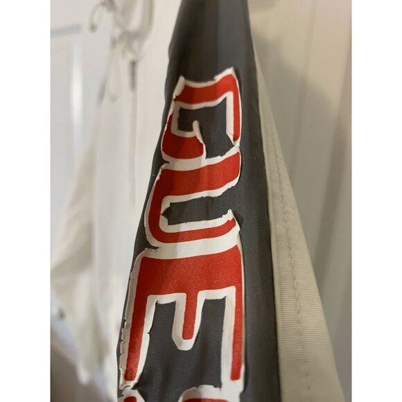 Guess x Sean wotherspoon 1/4 Zip Anorak Men’s Jacket Sz M White Gray Red Distre… - Picture 5 of 12